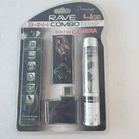 Vl-667 Visual Land Mp3 Player Vl-667-4gb-black Rave 3 In 1 Combo Bundle New Sealed