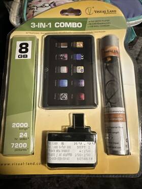 Visual Land Vl-972-8gb-ssb-10-ac 3 In 1 Combo 4.3 Inch Touch Screen Mp3 Sealed