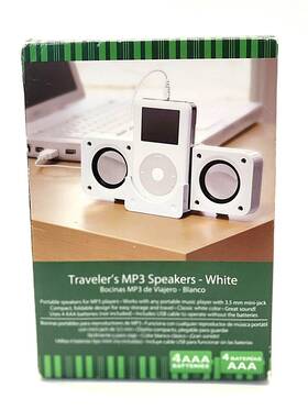 Walmart 22-1-64104-wdi Travelers Mp3 Speakers White Only New Open Box