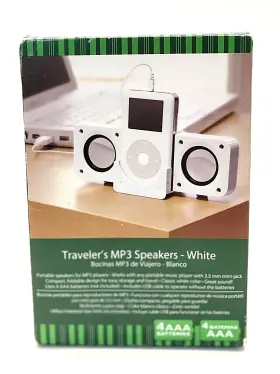 22-1-64104-wdi Walmart Travelers Mp3 Speakers White Only New Open Box