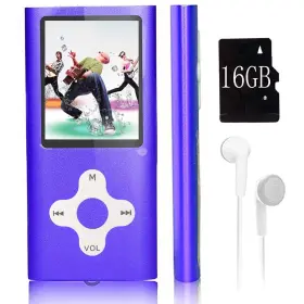 Xidehuy Mp-blue 13 Mp3 Player Music With A 16 Gb Memory Card Portable Digital