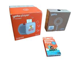 Yoto 010176033289 Player 3rd Generation-white Charging Dock And Starter Pack Bundle Lot