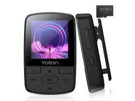Yoton 630130650037 Mp3 Player With Bluetooth 5.2 64gb Storage Included Mini Size Hifi
