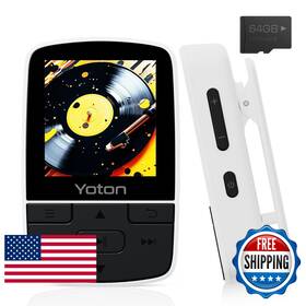 Yoton B0d6ygv1qd 64gb Mp3 Bluetooth 5.2 Hifi Mini Music Player Fm Radio Sports Clip White