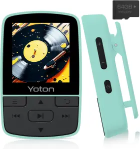 Ym03g Yoton Mp3 Player With Bluetooth 5.2 64gb Storage Mini Size Hifi Music S