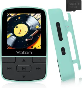 Ym03p Yoton Mp3 Player With Bluetooth 5.2 64gb Hifi-music Sports Clip And I