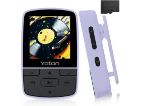 Ym03pur Yoton Mp3 Player With Bluetooth 5.2 64gb Storage Included Mini Size Hifi