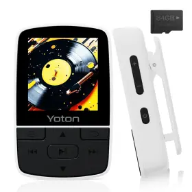 Ym03w Yoton Mp3 Player With Bluetooth 5.2 64gb Storage Mini Size Hifi Music Spor