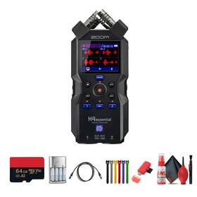 Zoom H4essential-ag2-1 H4essential 4-track 32-bit Float Audio Recorder Memory Card 64gb Bundle