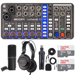 Zoom Livetrak L6 Digital Mixer / Recorder + ZDM1 Podcast Mic Kit 2X 128GB Card New. Price: $432.99.