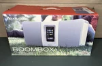 Brookstone Boombox 623405 Portable System Docking Station For Ipod - White Used. Price: $55.00.
