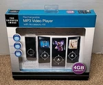 The Sharper Image Rechargeable MP3 Video Player With Accessory Kit 4GB Sealed New. Price: $18.99.