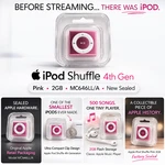 New Apple Ipod Shuffle 4TH Gen Pink 2GB Sealed Clip MP3 Player Rare. Price: $179.00.