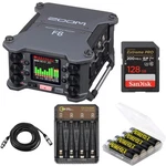 Zoom F6 Multi-track Field Recorder, Bundle With 128GB Sdxc Memory Card, 4X Nimh New. Price: $749.99.