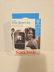 Sandisk Clip Sport Go 32GB MP3 Player With Fm Tuner Led Screen- Black/blue New. Price: $175.00.