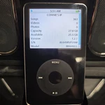 Tested/working Apple Ipod Classic 5TH Gen A1136 30GB - & Sonic Impact Sound Dock Used. Price: $190.00.
