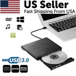Cd Dvd Rw External Drive Usb 3.0 Writer Burner Player Black For Apple & Pc New. Price: $12.99.