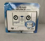 Craig MP3 Amplified Travel Speakers White CMA3002 10W Power Output New. Price: $14.95.