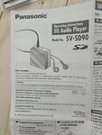 Panasonic Audio Player Model No. SV-SD90 Open. Price: $150.00.