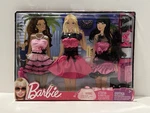 2009 Mattel Barbie Fashion Gift Set Pink Vip Club Night Dresses 3 Outfits Shoes New. Price: $55.00.