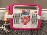 2009 Fisher Price Kid Tough MP3 Music Player Karaoke Mic Boombox Pink Rare Used. Price: $100.00.