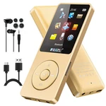 Ruizu MP3 Player With Bluetooth 5.3, Portable Music 64GB, Glod Tone New. Price: $50.23.