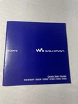 Sony Walkman Player Quick Start Guide 2006 NW-E002F E003F E005F Used. Price: $8.49.