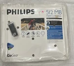 Philips Gogear SA178 512MB MP3 Player New Sealed Vintage-packaging Has Dents. Price: $49.99.