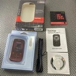 Sandisk Sansa Fuze+ 4GB MP3 Player Red SDMX20R-004GR-A57 Open. Price: $55.00.