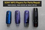 Sony MP3 Players Lot 4X NW-E002 NW-E003 NWZ-B133 For Parts/repair Untested. Price: $49.00.