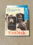Sandisk Clip Sport Go 16GB MP3 Player- Black/blue, Brand New Sealed. Price: $149.95.