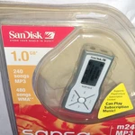Sandisk Sansa M240 MP3 Wma Player (1 Gb) Silver With Digital Fm Tuner New Sealed. Price: $39.99.