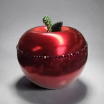 Handmade Resin Apple Storage Jar Red Chrome W/gemstones New. Price: $15.00.