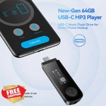 Agptek U5PL MP3 Player 64GB Bluetooth Type-c Usb Fm Radio Gray New. Price: $46.99.