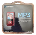 Ematic MP3/ & Voice Recorder/ Video Player/ Fm Tuner 4GB EM102VIDB New. Price: $19.99.