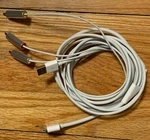 Apple Composite Av Cable Set Ipod Nano Older Ipad 3RD Gen Audio Video Cords Used. Price: $20.00.