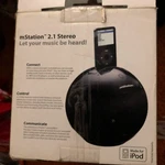 Mstation Stereo Speaker System For Ipods MP3 Players Onyx 2.1 Bowling Ball Open. Price: $125.00.