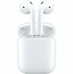 Apple Airpods 2ND Genuine In-ear Bluetooth Headset W/ Wireless Charging Case Open. Price: $49.50.