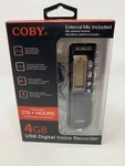 COBY-CVR-20 Usb Digital Voice Recorder With Built-in Mic Black 4GB Flash Memory Used. Price: $14.24.