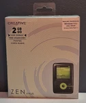 Creative Zen Plus 2GB Digital Media Player Black & Green-open Box-item Sealed. Price: $54.99.