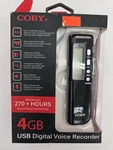 COBY-CVR-20 Usb Digital Voice Recorder With Built-in Mic Black 4GB Flash Memory Used. Price: $7.95.