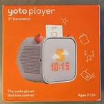 Yoto Player 3RD Bluetooth Speaker Night Light Wireless Charging Gray Orange New. Price: $90.00.