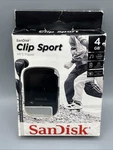 Sandisk Clip Sport 4 Gb Black MP3 Player W/microsdhc Slot & Am/fm Radio Box Used. Price: $79.95.