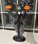 Disney Nightmare Before Christmas Jack Skellington 3 Candle Sticks Holder Heavy Used. Price: $70.00.