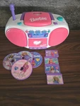 Vintage Mattel 1998 Barbie Cd Cassette Player Boombox Toy Pink Heart Works Used. Price: $70.00.